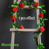 Musdoney 4Pcs 32.2 FT Fake Rose Vine Flowers, Artificial Flower Garland for Home, Wedding, Party Decor (Red)