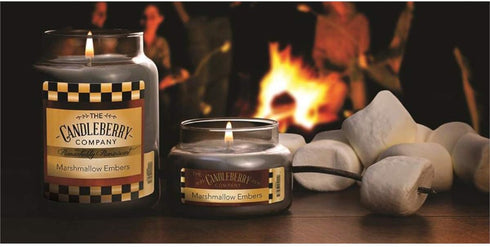 Candleberry Candles, Strong Fragrances for Home, Hand Poured in The USA, Highly Scented Large Jar 26 oz (Marshmallow