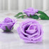 Artificial Flowers 25pcs Purple Foam Fake Roses with Stems for DIY Wedding Bouquets, White Bridal Shower Centerpieces,