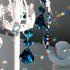 20pcs 38mm Crystal Maple Leaf Chandelier Prism Replacement Pendant Connected Glass Octagon Beads Chain for Chandelier