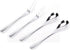 VANRA 5in Flatware Set, Silver Stainless Steel, 4-Piece with 2 Forks and 2 Spoons for Salad and Appetizer