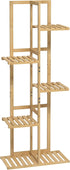 5 6 Laiensia Bamboo Tier Potted Plant Stand Rack Multiple Flower Pot Holder Shelf, Indoor&Outdoor Planter Display