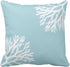 Emvency Throw Pillow Cover Hue Sea Coral Silhouettes, 20 x 20 Inch Coastal Beach Decorative Pillow Case