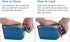 Freshmage 52-oz Salad Lunch Container To Go, 3 Compartments, Salad Dressings Container for Toppings, Snacks, Blue