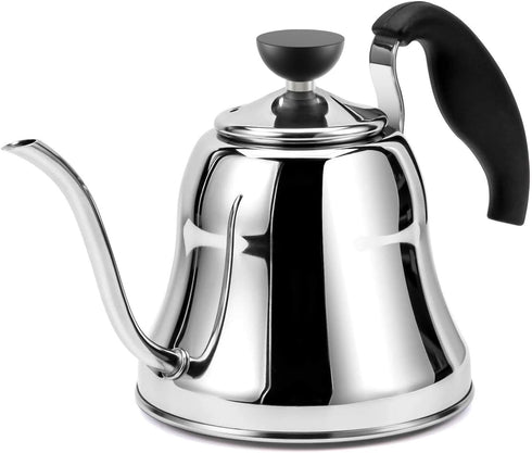 Tea Kettle for Stovetop, Barista's Choice Gooseneck Pour Over with Flow Control, Stainless Steel Water Kettle, 28oz