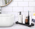 Luxspire Bathroom Vanity Tray, Resin Black Bathroom Tray Toilet Tank Tray, 11 x 4 inch Kitchen Sink Trays, Countertop Organizer for Candles Soap Towel Perfume Holder Jewelry Dish, Small, Matte Black by Luxspire