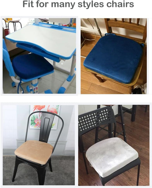 14x14 Set 2 Augld Metal Chair Cushion of Memory Foam School Chair Cushion Small U Shape Seat Cushion Black