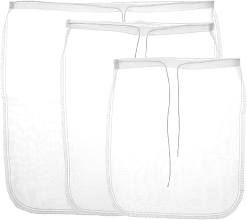COMNICO 3 Pack 3 Nut Milk Bag, reusable Nylon Cheesecloth Fine Mesh Cheese Bags Food Strainer for Almond Soy Yogurt