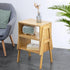 KKTONER Modern Bamboo Nightstands End Tables Bedroom with Storage Small Bedside Table for Living Room Office (Natural)