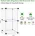 C&AHOME Cube Storage, 2-Cube Organizer Unit, Plastic Closet Storage Shelf, DIY Bookshelf, Modular Bookcase, Cabinet Ideal for Bedroom, Living Room, Office, 12.4" L x 12.4" W x 24.8" H White SBTM3002A by C&AHOME