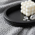 Counter Hanobe Decorative Trays for Coffee Table : Black Oval Centerpiece Tray Wood for Farmhouse Entry Table Decor