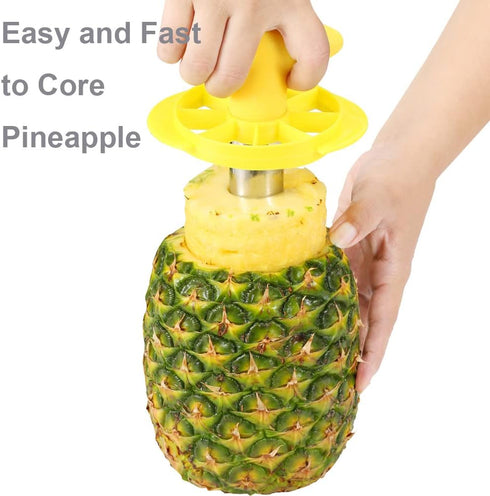 SameTech Easy Kitchen Tool, Stainless Steel Fruit Pineapple Peeler Corer Slicer Cutter