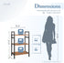 3 DUMOS Tiers Bookshelf, Classical Book Shelf, Tall Display Shelves in Living Room/Home/Office, Storage Organizer
