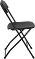 650LB Flash Furniture Hercules Series Plastic Folding Chair - Black - Weight Capacity Comfortable Event Chair