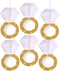 Bridal Shower Decoration Set of 6, Engagement Party Supplies, Glitter Gold Honeycomb Ring Hanging Decorations