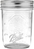 Ball Regular Mouth Mason Jars with Lids & Bands, Half Pint, 8-oz (2-Pack)