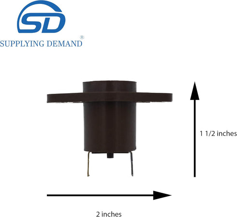 Supplying Demand W10210871 Microwave Light Bulb Socket Lamp Holder Replacement, 1472199