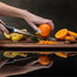 Lemon Zester - Stainless Steel Kitchen Cheese Grater with Plastic Cover and Ergonomic Soft Black Handle