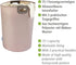 Wabo Round Laundry Basket with Handles, Taupe Honeycomb Motif Hamper