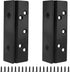 2 Pcs Bed Frame Bed Post Double Hook Slot Bracket, Heavy Duty Bed Hardware Plate Attachment for Wooden Bed, Black