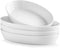 UIBFCWN Au Gratin Baking Dishes - 7.5"x4.5" Ceramic Oval Individual Casserole Dishes, Set of 4