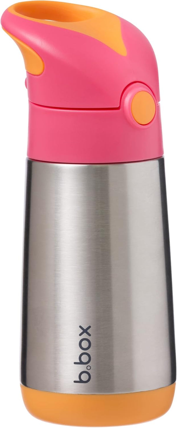 b.box 12 oz Insulated Water Bottle, Keeps Drinks Cold up to 8 Hours, Warm up to 6 Hours (Strawberry Shake)