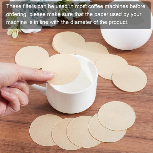 GORGECRAFT 400Pcs Paper Coffee Filters, 5.6x5.6cm Round Universal Replacement for Coffee Machines