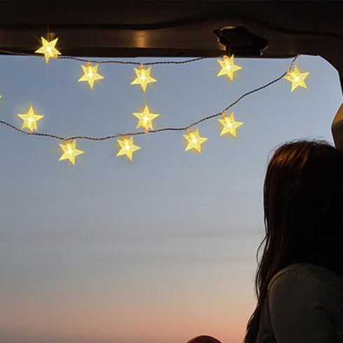 echosari Battery Operated Star String Lights, 158IN with Auto Timer, 8 Modes for Kid Room, Party, Wedding Décor (Warm