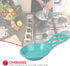 Home Basics Lattice Collection Cast Iron Spoon Rest in Turquoise