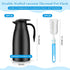 2 Pcs 51 oz Thermal Coffee Carafe, Stainless Steel Vacuum Pot Flask with Brushes, Insulated Double Walled for Keeping