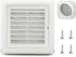 Cenipar 4" Louvered Vent Cover, Dryer Exhaust Air Vent Cover with Screws, Easy Installation, White