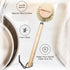 3 Pack AMERWASH PLUS Dish Brush with Wooden Handle, Natural Kitchen Brush for Dishes Vegetable, Pots and Pans, Tampico