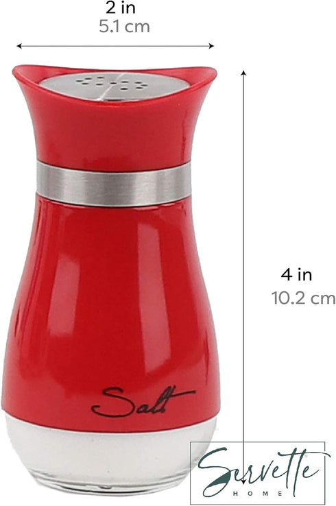 Basic Salt & Pepper Shakers, Red