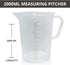 Appletofu Plastic Graduated Measuring Pitcher, 2000ml Large Cylinder with Handle and Pour Spout