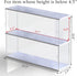 ELEpure 2 15.55" 3.78" 10.8" Clear Acrylic Display Shelf Case for Mini Funko Pop, Wooden Display Stand for POP MART