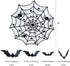 5pack Halloween Decorations Tablecloth Runner, Black Lace Round Spider Cobweb Table Cover with 36pcs Scary 3D Bat