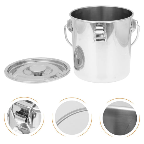 Healeved Stainless Steel Bar Bucket - Dog Water Pail, Beverage Tub, Ice Bucket, Kitchen Compost Bin