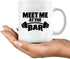 Panvola Meet Me At The Bar Weightlifting Gift Mug, Funny Ceramic Gym Coach Mug for Dad, Husband, or Brother