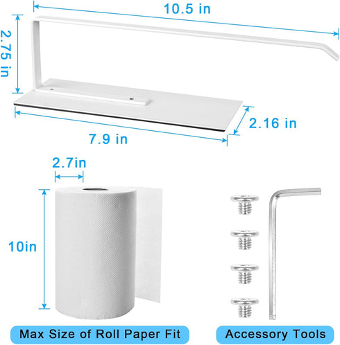 2 Pack Paper Towel Holder Magnetic, Magnetic Paper Towel Holder for Fridge, Toilet Paper Roll Holder Magnet Towel Rack