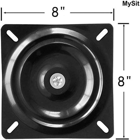 MySit 8" Heavy Duty Swivel Plate Mechanism for Recliner Chair & Bar Stool Square Swivel Furniture Replacement - Ball Bearing by MySit
