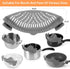 YEVIOR Clip on Strainer for All Pots, Silicone Pasta Strainer Kitchen Gadgets, Collapsible Colander (Grey)