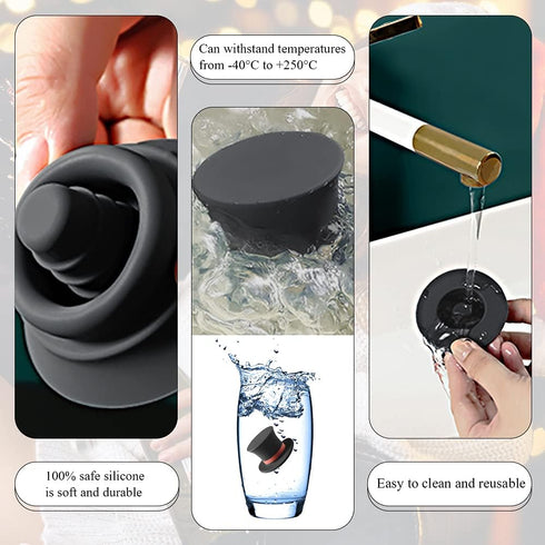 Wine Stoppers, Funny Reusable Silicone Bottle Caps, Decorative Wine Sealer Accessory Set for Christmas Holiday (Pack of