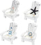 Set of 4 Mini Beach Chair for Bathroom, Nautical Home Decor, Ocean Decorations, Beach Decor (4 in)