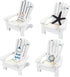Set of 4 Mini Beach Chair for Bathroom, Nautical Home Decor, Ocean Decorations, Beach Decor (4 in)