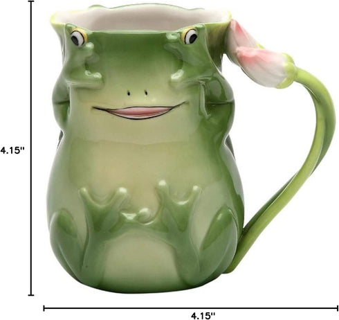4-1/8-Inch Porcelain Fairy Frog Mug