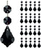 20pcs Crystal Maple Leaf Chandelier Prisms Replacement Pendant Connected Glass Octagon Beads