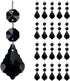 20pcs Crystal Maple Leaf Chandelier Prisms Replacement Pendant Connected Glass Octagon Beads