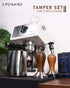 KYONANO Espresso Tamper 51mm with Dalbergia Odorifera Handle, Coffee Tamper with Free Milk Frothing Pitcher