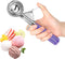 Ice Cream Scoop, Small Size Cookie Scoop with Trigger Release for Meatballs, Melon, and Ice Cream, Stainless Steel