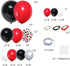Red Black White Silver Balloon Garland Arch Kit, Red and White Balloons for Birthday Wedding Retirement Decorations